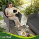 Садові меблі Gardlov 26907 95×53×29 см ротанг антрацит - изображение 8