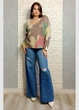 Джемпер легкий віскозний з принтом Italy Moda 15-308 - кавовий - M-XL - изображение 1