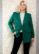 Коротке зелене пальто з пальтової шерсті прямого крою Hot Fashion 22-1177 - зелений - M-XL - зображення 5