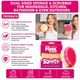 Універсальна двостороння губка- скрубер The Pink Stuff Squeezy Dual scrubber для прибирання різних поверхонь 1 шт - изображение 3