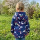 Куртка ветровка для девочек Единорог утепленная синего цвета 90-100 артикул DWB-CH-003 - изображение 2