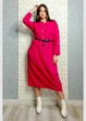 Сукня з мікровельвету на блискавці червона New Collection 22-832 - червоний - L-XXL - изображение 1