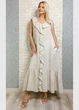Літня лляна сукня максі А-силуету світло бежева New Collection 29-1203 - бежевий - M-XL - изображение 2