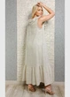 Літня лляна сукня максі А-силуету світло бежева New Collection 29-1203 - бежевий - M-XL - изображение 4