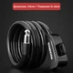 Велосипедний замок Rockbros RKS515 110см сталевий тросовий велозамок для велосипеда самокату Чорний - зображення 3