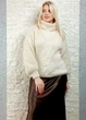 Светр фактурної в'язки з декоративною косою молочний Italy Moda 22-023 - молочний - M-XL - изображение 1