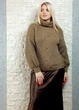 Светр фактурної в'язки з декоративною косою кавовий Italy Moda 22-022 - кавовий - M-XL - изображение 2