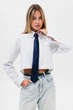 Жіноча Вузька Класична Краватка Without Castle Dark Blue 609130910 - изображение 2