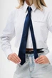 Жіноча Вузька Класична Краватка Without Castle Dark Blue 609130910 - изображение 3