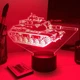 Светильник ночник декоративный ручной работы с пультом «Боевой танк M60 Patton. Военная тематика» 3D лампа с Led-подсветкой (7 цветов 4 режима) (3DT023) - изображение 3