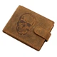 Чоловічий шкіряний гаманець Nordee L895 SKULL Коричневий - изображение 6