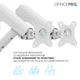 Настольное крепление для двух мониторов OfficePro MA442W с пружиной 17-35" 2~12 кг White - изображение 12