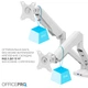 Настольное крепление для двух мониторов OfficePro MA452W с пружиной 17-35" 2~12 кг White - изображение 8
