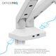 Настольное крепление для двух мониторов OfficePro MA452W с пружиной 17-35" 2~12 кг White - изображение 9