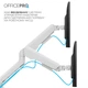 Настольное крепление для двух мониторов OfficePro MA452W с пружиной 17-35" 2~12 кг White - изображение 13