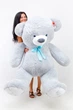 Великий плюшевий ведмедик Teddy Boom Томмі 2 метри сірий - зображення 4
