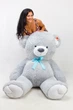 Великий плюшевий ведмедик Teddy Boom Томмі 2 метри сірий - зображення 3