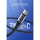 Дата кабель USB 2.0 AM to USB-C 1.5m US288 Aluminum Braid (Black) Ugreen (60127) - зображення 3
