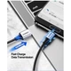 Дата кабель USB 2.0 AM to USB-C 1.5m US288 Aluminum Braid (Black) Ugreen (60127) - зображення 7