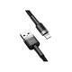Дата кабель USB 2.0 AM to Lightning 0.5m Cafule 2.4A grey+black Baseus (CALKLF-AG1) - зображення 3