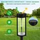 Садовые фонари на солнечной панели 4 шт уличные водостойкие LED светильники для дорожек, террас и двора, уличное освещение с затчиком затмения (YT74I) - изображение 3