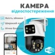 Камера видеонаблюдения Wi-Fi с двумя объективами, уличная беспроводная поворотная с ночным видением, поддержкой microSD и управлением через приложение iCSee Белая, RD-008 - изображение 1