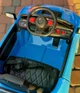 Детский электромобиль Cabrio 6V 5Ah с пультом управления, плавным стартом, LED-фарами, USB, AUX, MP3 и открывающимися дверями, Синий - изображение 4