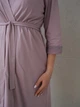 Халат трикотажний з бавовнита мікрофібрової сітки на рукавах "Soft&Lace" 3XL Аметист (2550000973913) - изображение 7