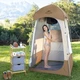 Палатка для душа Naturehike Shower Tent NH21ZP005 компактная с PU2000, PE дно, алюминиевый каркас - изображение 3