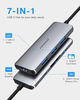 Док-станція хаб Abiwazy 8 в 2 для MacBook Pro та MacBook Air, USB-C адаптер з 2 HDMI, 3 USB 3.0, PD 100W, SD/TF, колір сірий - зображення 3