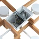 Потолочный светильник ETRON CrossWood 1-EDR-8435 GX53 4×15W натуральный/белый - изображение 2