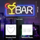 Неоновая LED вывеска “BAR” с коктейлем 16.5×8.7” (USB, диммируемая) - изображение 4