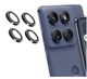 Защитное стекло DK для Motorola Edge 70 Fusion | на камеру Lens Metal Ring Eagle Eye (023844) (black) - изображение 2