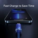 Кабель Baseus Crystal Shine Series Fast Charging Data Cable USB to iP 2.4A 2m Blue - изображение 4