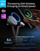 Бездротовий зарядний пристрій Anker Prime Wireless 3-in-1 Charging Station 25W, Qi2, AirCool, Dock Stand (B25X7G11) - зображення 2