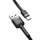 Кабель Baseus Cafule Cable USB For Type-C 3A 2m Gray+Black - изображение 5