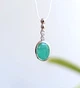 Серебряная подвеска с бериллом и цирконием P600/м-бр - изображение 1