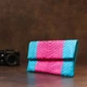 Клатч женский Snake Leather розовый из натуральной кожи змеи на магните средний горизонтальный 70904 - изображение 4