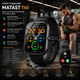 Смарт-годинник Matast T60 1.91" Black IP68 з Bluetooth-дзвінками: розумний годинник, 100+ спортивних режимов, унісекс - зображення 1