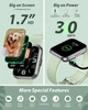 Смарт-годинник Tensky 1.7" з Alexa, Bluetooth дзвінки, 60 спорт-режимів, пульс, SpO2, водонепроникність IP68, зелений жіночий годи - зображення 7