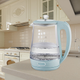 Електрочайник 1,7л 1850-2200W скло (диск) блакитний MR-052-BLUE Maestro - изображение 2