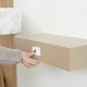 Полиця настінна Fedor'Kov A14 з прихованим відділенням та RFID замком, МДФ фарбований, 90×30×12,5 см, Сіро-бежевий - зображення 4