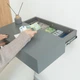 Полиця настінна Fedor'Kov A14 з прихованим відділенням та RFID замком, МДФ фарбований, 90×30×12,5 см, Базальтово-сірий - зображення 5