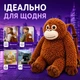 Детский плюшевый рюкзак «Обезьянка» 48 см, мягкий рюкзак-игрушка для мальчиков и девочек от 3 лет, коричневый - изображение 7
