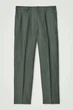 Штани чоловічі лляні COS relaxed linen tapered trousers 1275811003 Eur 52 Зелений - зображення 5