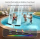 Фонтан для бассейна на солнечной панеле с RGB-подсветкой / Портативный складной двойной распылитель для бассейна - изображение 6