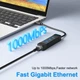 Сетевой адаптер USB Ethernet SGEYR RJ45 1000 Мбит/с, 3 USB 3.0, для MacBook, Linux, Chromebook - изображение 6