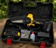 Акумуляторна мініпила Jumpex 26X-50 8 дюймів 21 В з двома акумуляторами шина 240 мм електропила з автоматичним змащуванням ланцюга для обрізання гілок кущів дерев садових робіт заготівлі дров кейс зарядний пристрій - изображение 11