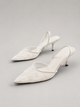 Слингбэки с вышивкой, туфли в стиле Zara Женские Meideli Белый 37 (24 см) Код: F566 white - изображение 4