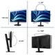 Монітор Philips 27" 27B2U3601, QHD, IPS, 120Гц, HDMI, DP, USB-C, RJ-45, USB-hub, HAS,Pivot, кол. - зображення 8
